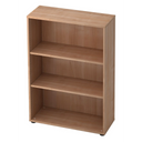 Étagère BETA 4500 aspect noyer avec trois niches de rangement ouvertes de hjh OFFICE PRO