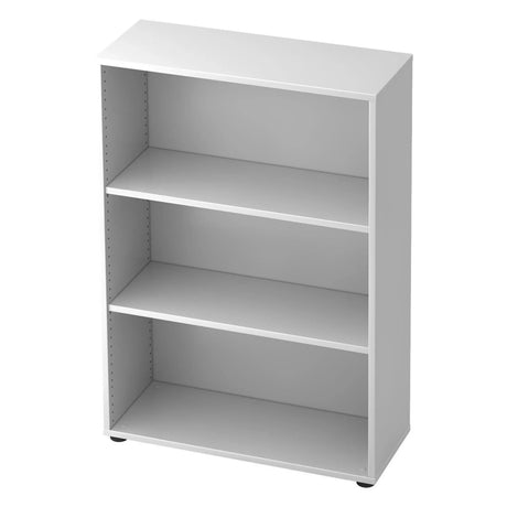 Étagère blanche BETA 4500 avec trois surfaces de rangement ouvertes de hjh OFFICE PRO