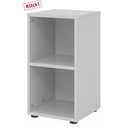 Étagère grise BETA 9 avec deux tablettes ouvertes de hjh OFFICE PRO