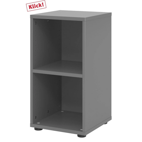 Étagère couleur graphite BETA 9 avec deux niches ouvertes de hjh OFFICE PRO