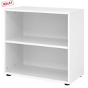 Étagère blanche BETA 9 avec deux niches ouvertes et une largeur de 80 cm de hjh OFFICE PRO
