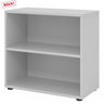 Étagère grise BETA 9 avec deux niches ouvertes et une largeur de 80 cm de hjh OFFICE PRO