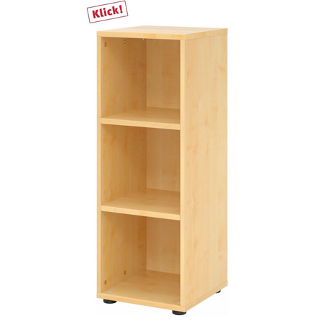 Étagère ouverte BETA 9 aspect érable clair avec trois tablettes de hjh OFFICE PRO