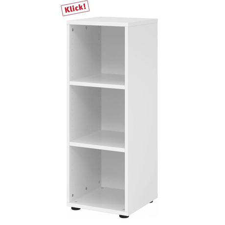Étagère blanche BETA 9 avec trois niches ouvertes de hjh OFFICE PRO