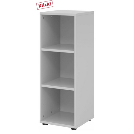 Étagère grise BETA 9 avec trois compartiments ouverts de hjh OFFICE PRO