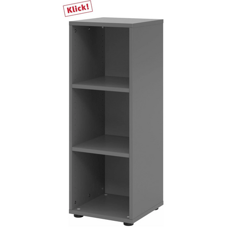 Étagère couleur graphite BETA 9 avec trois niches ouvertes de hjh OFFICE PRO