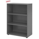 Étagère gris graphite BETA 9 avec trois surfaces de rangement ouvertes de hjh OFFICE PRO