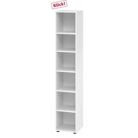 Étagère blanche BETA 9 avec six compartiments ouverts de hjh OFFICE PRO