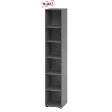 Étagère couleur graphite BETA 9 avec six niches ouvertes de hjh OFFICE PRO