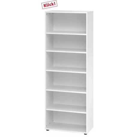 Étagère blanche BETA 9 avec six niches ouvertes de hjh OFFICE PRO