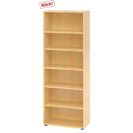 Étagère BETA 9 effet érable avec cinq tablettes et six niches ouvertes de hjh OFFICE PRO