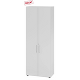 Armoire grise BETA 9 avec deux portes et poignées argentées de hjh OFFICE PRO