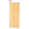 Armoire à deux portes BETA 9 aspect érable avec deux poignées argentées de hjh OFFICE PRO