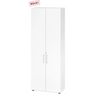 Armoire blanche BETA 9 à deux portes avec poignées argentées de hjh OFFICE PRO