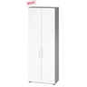Armoire de bureau blanche BETA 9 avec deux portes et un corps couleur graphite de hjh OFFICE PRO