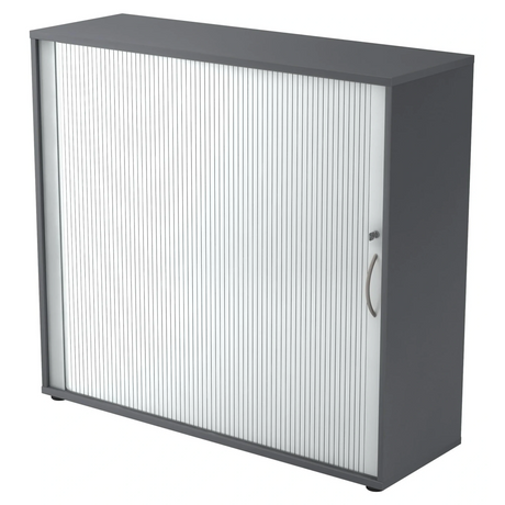 Armoire à volet roulant couleur graphite BETA R 1733S avec poignée arquée en métal de hjh OFFICE PRO