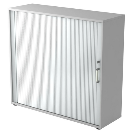 Armoire métallique grise à rideau BETA R 1733S avec poignée chromée de hjh OFFICE PRO