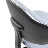 Dossier avec coque en plastique noir et revêtement en tissu bleu de la chaise pivotante pour des enfants KIDDY GTI-3 de hjh OFFICE