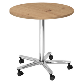 BISTRO 80R C | Säulenhubtisch | Ø 80 | Chrom - System Konferenztisch - buerostuhl24