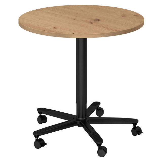 BISTRO 80R D | Säulenhubtisch | Ø 80 | Schwarz - System Konferenztisch - buerostuhl24