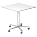 BISTRO 88Q C | Table élévatrice à colonne | 80 x 80 | Chromé - Système de tables conférence 
