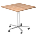 BISTRO 88Q C | Table élévatrice à colonne | 80 x 80 | Chromé - Système de tables conférence 
