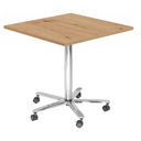 BISTRO 88Q C | Table élévatrice à colonne | 80 x 80 | Chromé - Système de tables conférence 