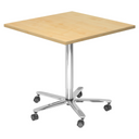 BISTRO 88Q C | Table élévatrice à colonne | 80 x 80 | Chromé - Système de tables conférence 