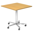 BISTRO 88Q C | Table élévatrice à colonne | 80 x 80 | Chromé - Système de tables conférence 