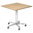 BISTRO 88Q C | Table élévatrice à colonne | 80 x 80 | Chromé - Système de tables conférence 