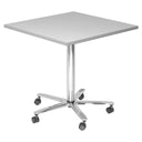 BISTRO 88Q C | Table élévatrice à colonne | 80 x 80 | Chromé - Système de tables conférence 