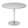 Table de conférence Système ronde BISTRO F100R C avec plateau gris et pied chromé de hjh OFFICE PRO