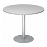 Table conférence Système ronde BISTRO F100R S en gris argenté avec pied central de hjh OFFICE PRO
