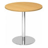 Table de conférence ronde BISTRO F80R C avec plateau en hêtre et pied chromé de hjh OFFICE PRO