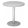 Table de conférence Système ronde BISTRO F80R S en gris argent avec pied central de hjh OFFICE PRO