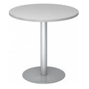 Table de conférence Système ronde BISTRO F80R S en gris argent avec pied central de hjh OFFICE PRO