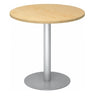 Table de conférence Système ronde BISTRO F80R S avec plateau en bois d'érable et pied argenté de hjh OFFICE PRO