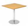 Système de tables conférence BISTRO F88Q C avec plateau carré en hêtre et pied chromé de hjh OFFICE PRO