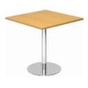 Système de tables conférence BISTRO F88Q C avec plateau carré en hêtre et pied chromé de hjh OFFICE PRO