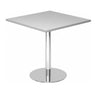 Table conférence Système BISTRO F88Q C carrée avec plateau gris et pied chromé de hjh OFFICE PRO