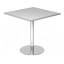 Table conférence Système BISTRO F88Q C carrée avec plateau gris et pied chromé de hjh OFFICE PRO
