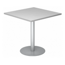 Système de tables conférence BISTRO F88Q S gris argenté avec plateau carré et pied rond de hjh OFFICE PRO