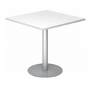 Système de tables conférence BISTRO F88Q S avec plateau blanc et pied argenté de hjh OFFICE PRO