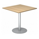 Système de tables conférence BISTRO F88Q S avec plateau carré en chêne et pied argenté de hjh OFFICE PRO