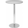 Système de tables conférence BISTRO H80R C avec plateau rond gris et pied chromé de hjh OFFICE PRO