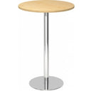 Table de conférence Système ronde BISTRO H80R C avec plateau en érable et pied chromé de hjh OFFICE PRO