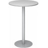 Table de conférence système BISTRO H80R S ronde en gris argenté avec pied central de hjh OFFICE PRO