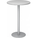 Table de conférence système BISTRO H80R S ronde en gris argenté avec pied central de hjh OFFICE PRO