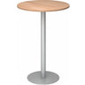 Table de conférence Système ronde BISTRO H80R S avec plateau en noyer et pied argenté de hjh OFFICE PRO