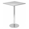 Système de tables conférence BISTRO H88Q C avec plateau gris et un pied rond chromé de hjh OFFICE PRO